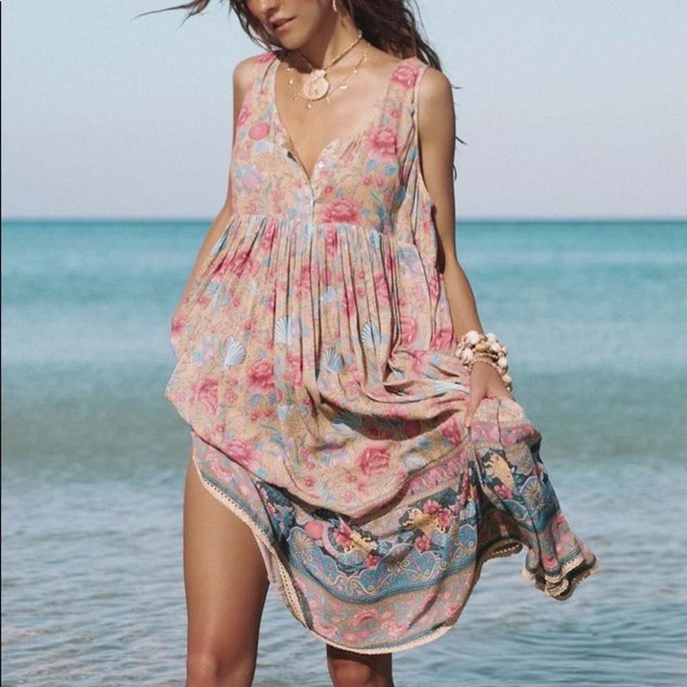 Spell seashell midi dress